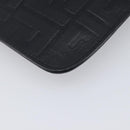 FENDI Zucca Canvas Clutch Bag PVC Black Silver 7N0078 Auth 210833A-9
