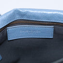 Balenciaga Classic Envelope Shoulder Bag Leather Navy Silver 319376 Auth 210834A-16