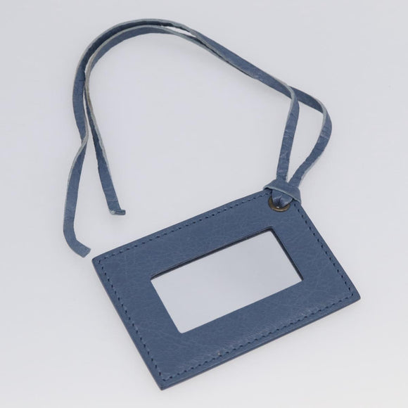 Balenciaga Classic Envelope Shoulder Bag Leather Navy Silver 319376 Auth 210834A