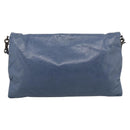 Balenciaga Classic Envelope Shoulder Bag Leather Navy Silver 319376 Auth 210834A-3