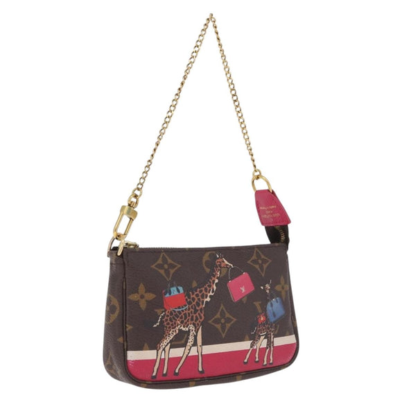 LOUIS VUITTON Monogram Giraffe Mini Pochette Accessoires M62087 Auth 210836SAM