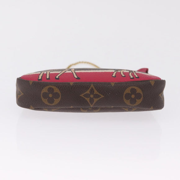 LOUIS VUITTON Monogram Giraffe Mini Pochette Accessoires M62087 Auth 210836SAM