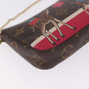 LOUIS VUITTON Monogram Giraffe Mini Pochette Accessoires M62087 Auth 210836SAM-11