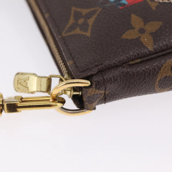 LOUIS VUITTON Monogram Giraffe Mini Pochette Accessoires M62087 Auth 210836SAM
