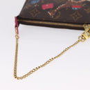 LOUIS VUITTON Monogram Giraffe Mini Pochette Accessoires M62087 Auth 210836SAM-8