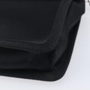 PRADA Chain Shoulder Bag Satin Black Silver Auth 210840V-11