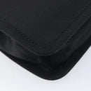 PRADA Chain Shoulder Bag Satin Black Silver Auth 210840V-14