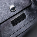 PRADA Chain Shoulder Bag Satin Black Silver Auth 210840V-18