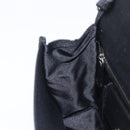 PRADA Chain Shoulder Bag Satin Black Silver Auth 210840V-21