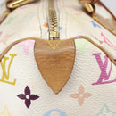 LOUIS VUITTON Monogram Multicolor Speedy 30 Bag White Bron M92643 LV Auth 210841-19