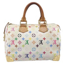 LOUIS VUITTON Monogram Multicolor Speedy 30 Bag White Bron M92643 LV Auth 210841-3