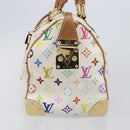 LOUIS VUITTON Monogram Multicolor Speedy 30 Bag White Bron M92643 LV Auth 210841-5