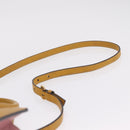 Miu Miu Madras Hand Bag Leather 2way Yellow Gold Auth 210842A-30