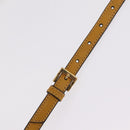 Miu Miu Madras Hand Bag Leather 2way Yellow Gold Auth 210842A-32