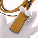 Miu Miu Madras Hand Bag Leather 2way Yellow Gold Auth 210842A-52
