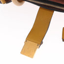 Miu Miu Madras Hand Bag Leather 2way Yellow Gold Auth 210842A-53