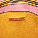 Miu Miu Madras Hand Bag Leather 2way Yellow Gold Auth 210842A-54