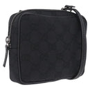 GUCCI GG Canvas Shoulder Bag Black Silver 120975 Auth 210848-1