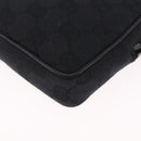 GUCCI GG Canvas Shoulder Bag Black Silver 120975 Auth 210848-13