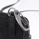 GUCCI GG Canvas Shoulder Bag Black Silver 120975 Auth 210848-14