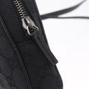 GUCCI GG Canvas Shoulder Bag Black Silver 120975 Auth 210848-15