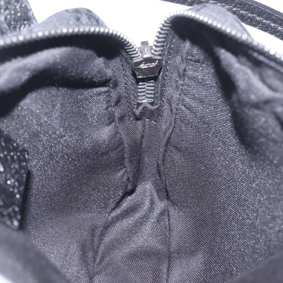 GUCCI GG Canvas Shoulder Bag Black Silver 120975 Auth 210848