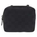 GUCCI GG Canvas Shoulder Bag Black Silver 120975 Auth 210848-2