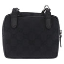 GUCCI GG Canvas Shoulder Bag Black Silver 120975 Auth 210848-3