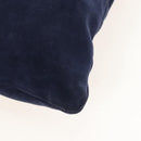 Miu Miu Tote Bag Suede Navy Silver Auth 210849M-12
