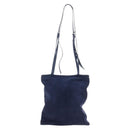 Miu Miu Tote Bag Suede Navy Silver Auth 210849M-3