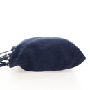 Miu Miu Tote Bag Suede Navy Silver Auth 210849M-4