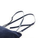 Miu Miu Tote Bag Suede Navy Silver Auth 210849M-9