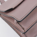 Miu Miu Madras Shoulder Bag Leather Pink Gold Auth 210853A-13