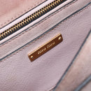 Miu Miu Madras Shoulder Bag Leather Pink Gold Auth 210853A-21