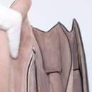 Miu Miu Madras Shoulder Bag Leather Pink Gold Auth 210853A-23