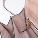 Miu Miu Madras Shoulder Bag Leather Pink Gold Auth 210853A-24