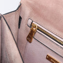 Miu Miu Madras Shoulder Bag Leather Pink Gold Auth 210853A-25
