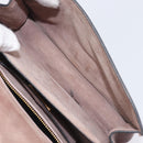 Miu Miu Madras Shoulder Bag Leather Pink Gold Auth 210853A-28