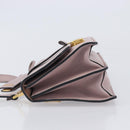 Miu Miu Madras Shoulder Bag Leather Pink Gold Auth 210853A-5