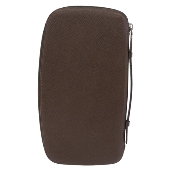 LOUIS VUITTON Taiga Organizer Atoll Travel Case Grizzly M30658 LV Auth 210856