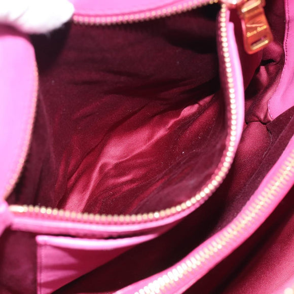 Miu Miu Matelasse Hand Bag Leather 2way Pink Gold Auth 210857A