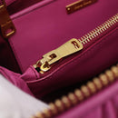 Miu Miu Matelasse Hand Bag Leather 2way Pink Gold Auth 210857A-26