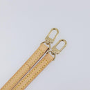LOUIS VUITTON leather Shoulder Strap Leather 49.2"" Beige LV Auth 210863V-6