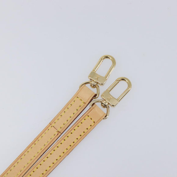 LOUIS VUITTON leather Shoulder Strap Leather 49.2"" Beige LV Auth 210863V