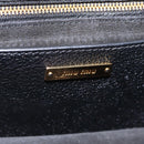 Miu Miu Madras Shoulder Bag Leather Black Gold Auth 210864M-23