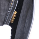 Miu Miu Madras Shoulder Bag Leather Black Gold Auth 210864M-24