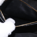 Miu Miu Madras Shoulder Bag Leather Black Gold Auth 210864M-28