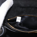 Miu Miu Madras Shoulder Bag Leather Black Gold Auth 210864M-29