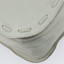 Bottega Veneta Bamboo Shoulder Bag Leather Light Blue Gold Auth 210867A-13