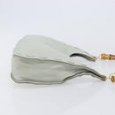 Bottega Veneta Bamboo Shoulder Bag Leather Light Blue Gold Auth 210867A-4